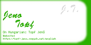 jeno topf business card