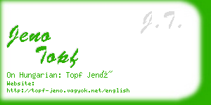 jeno topf business card